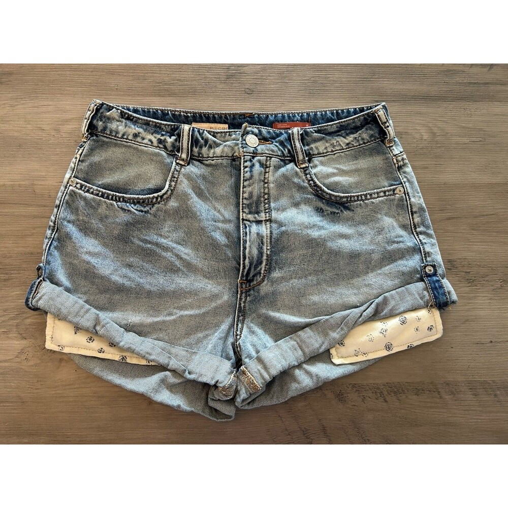 Pilcro The Relaxed Shortie Shorts Patterned Contrast Lining Womens Size 27